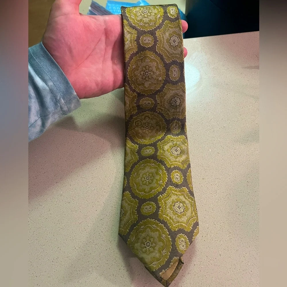 Authentic DIOR Green Patterned‎ Tie